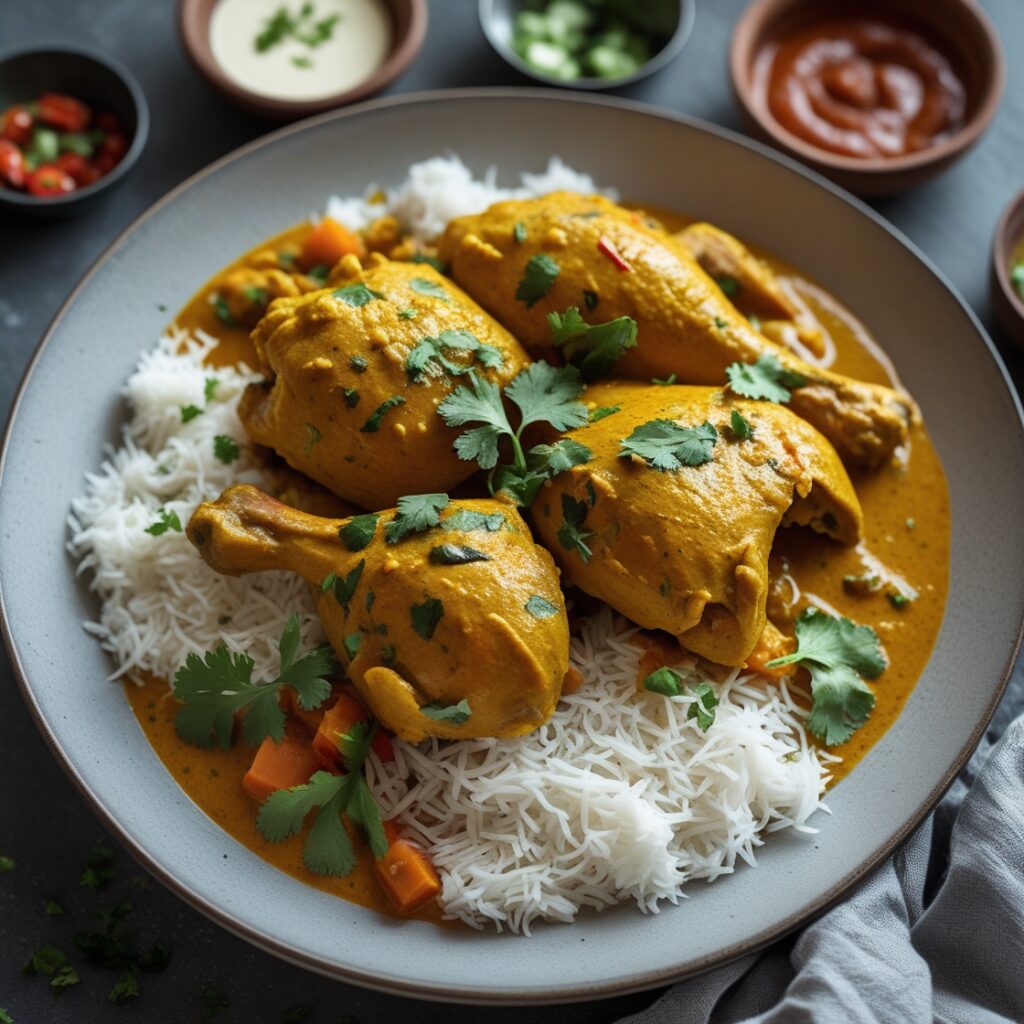 pollo al curry con arroz