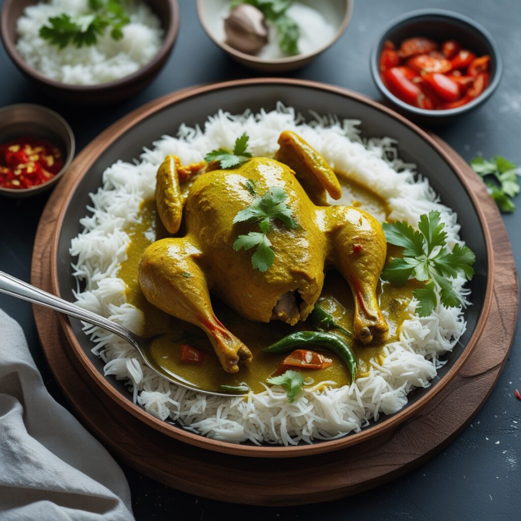 pollo al curry con arroz