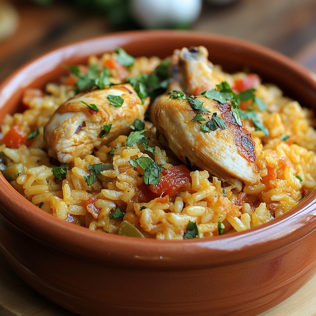 receta arroz caldoso con pollo