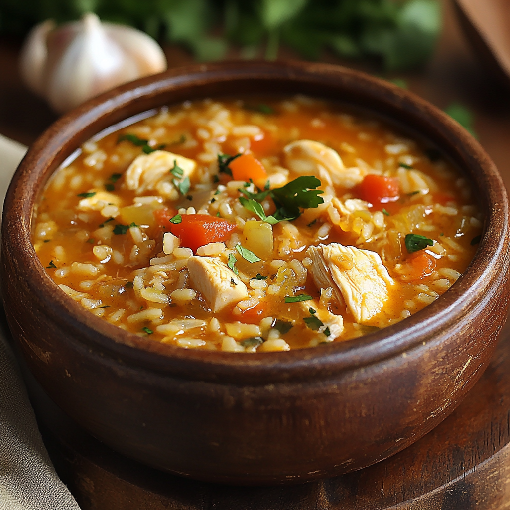 receta arroz caldoso con pollo